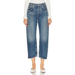 Citizens of Humanity Dahlia Bow Leg Baby Roll Barrel Crop Jean Brielle Midwash
